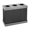 Alpine Industries 28 gal Recycling Bin, Black, Plastic 471-03-BLK - alternate 1